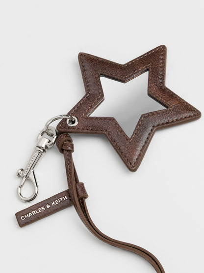 CHARLES & KEITH Trending / Noane Star Mirror Charm - Distressed Coffee
