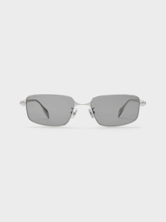 CHARLES & KEITH Essential / Celestia Rectangular Sunglasses - Silver