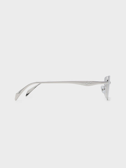 CHARLES & KEITH Essential / Celestia Rectangular Sunglasses - Silver