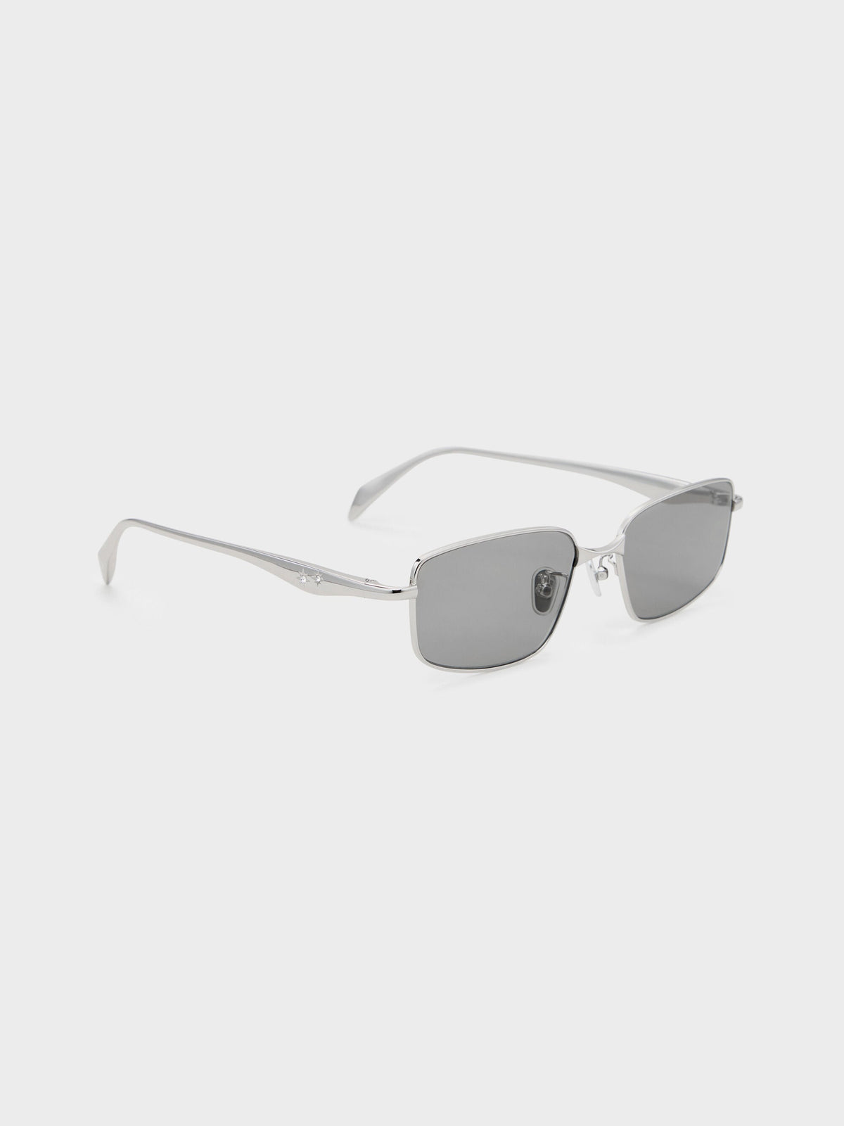 CHARLES & KEITH Essential / Celestia Rectangular Sunglasses - Silver