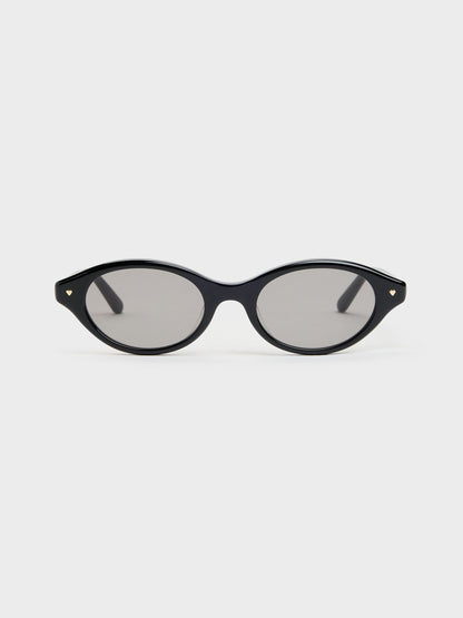 CHARLES & KEITH Hot Sale / Pecola Oval Sunglasses - Black