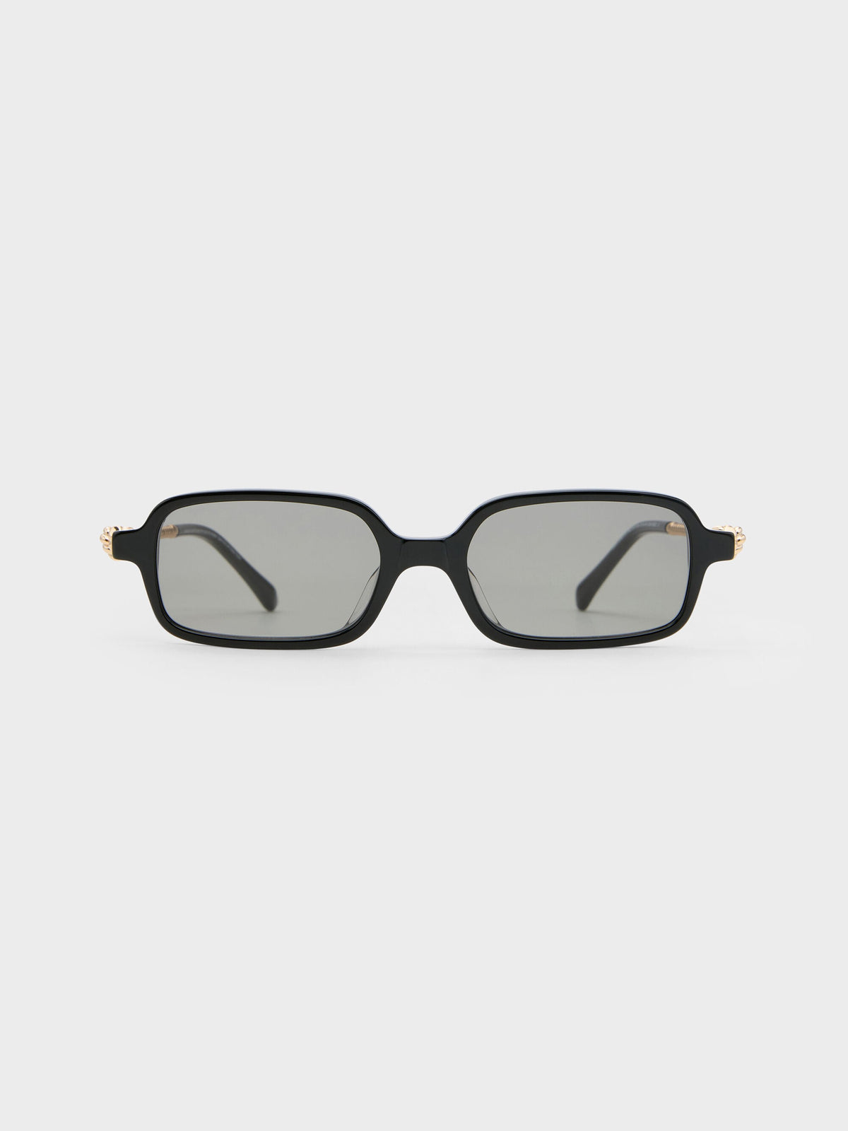 CHARLES & KEITH Smart Buy / Sable Knot Rectangular Sunglasses - Black