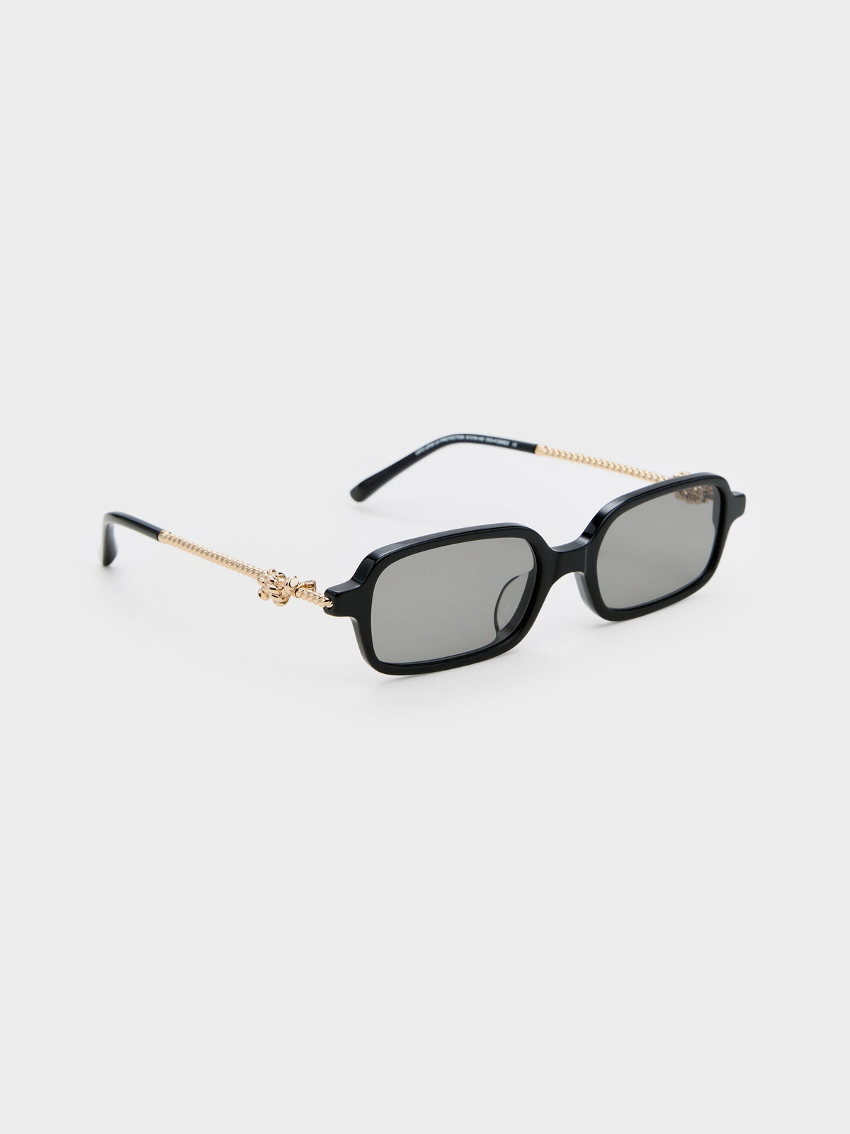 CHARLES & KEITH Smart Buy / Sable Knot Rectangular Sunglasses - Black