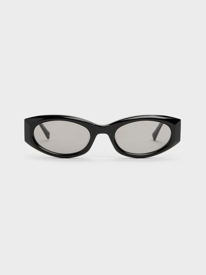 CHARLES & KEITH Classic / Aubrey Oval Sunglasses - Noir