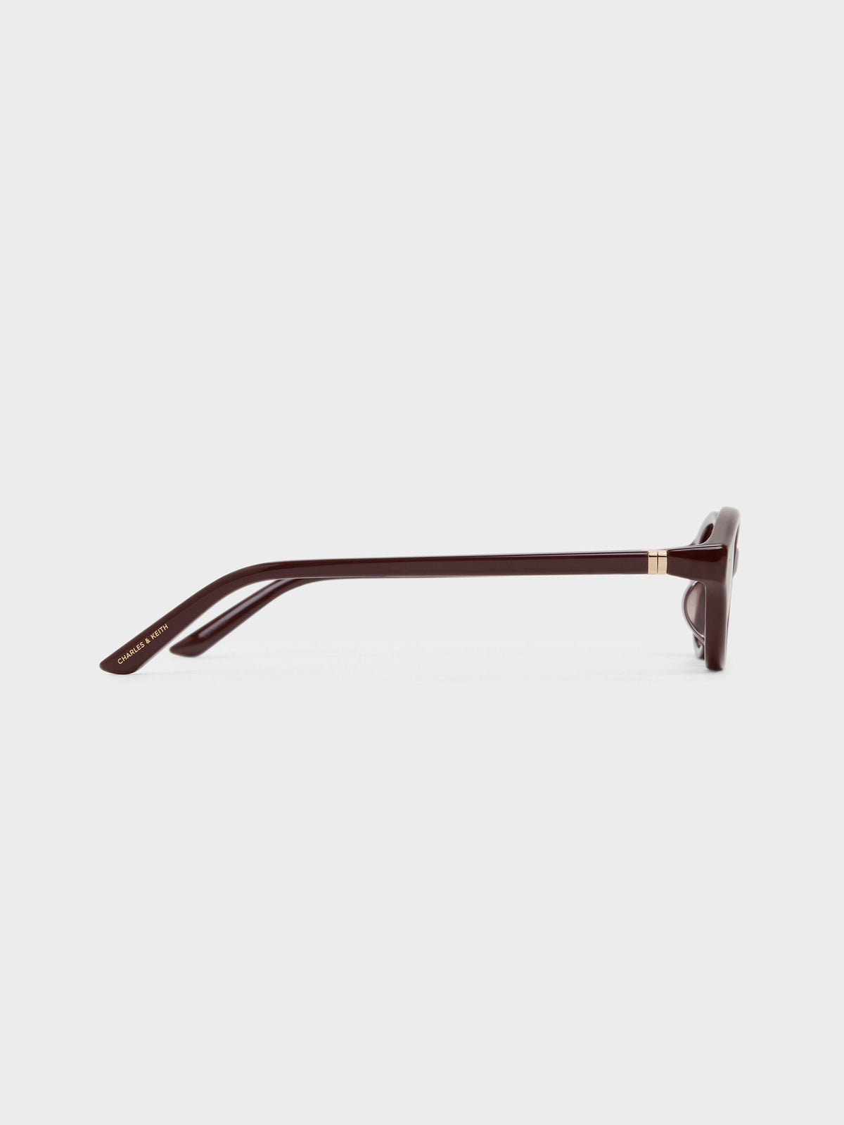 CHARLES & KEITH Premium / Pecola Oval Sunglasses - Wineberry Red