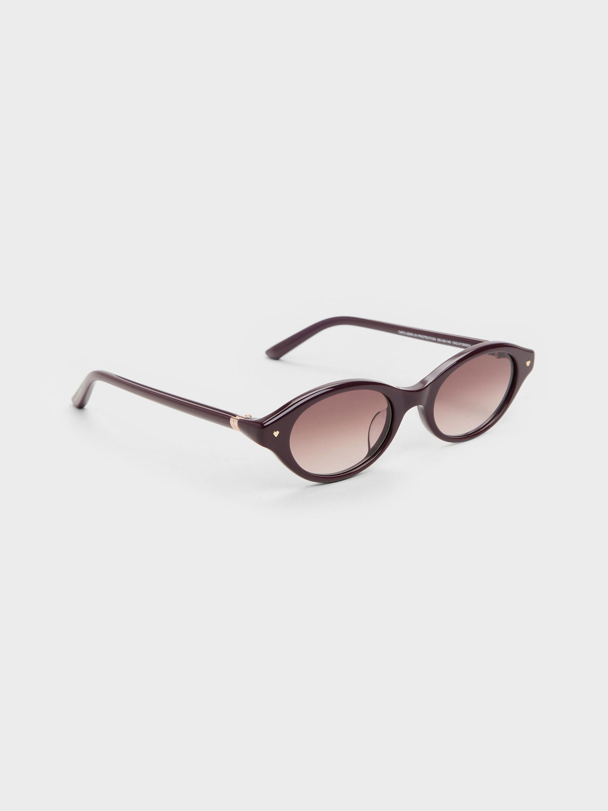 CHARLES & KEITH Premium / Pecola Oval Sunglasses - Wineberry Red