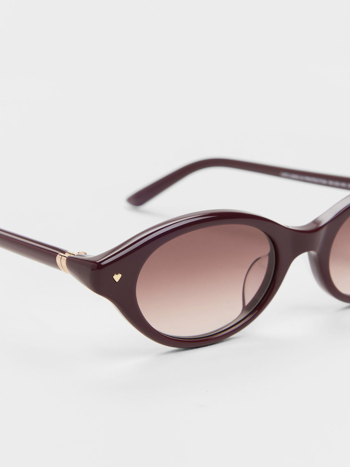 CHARLES & KEITH Premium / Pecola Oval Sunglasses - Wineberry Red