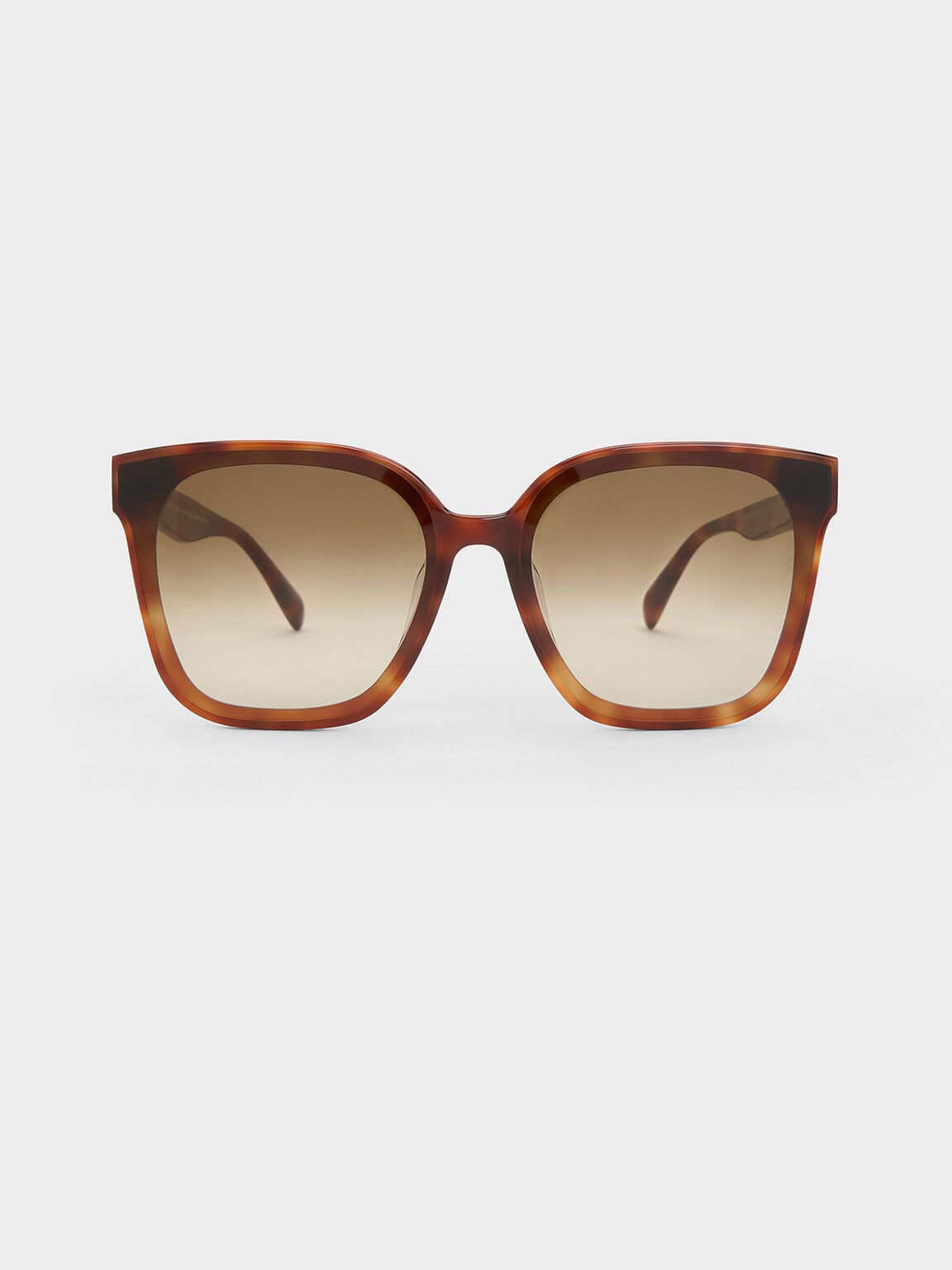 CHARLES & KEITH Trusted / Gabine Tortoiseshell Oversized Butterfly Sunglasses - T. Shell