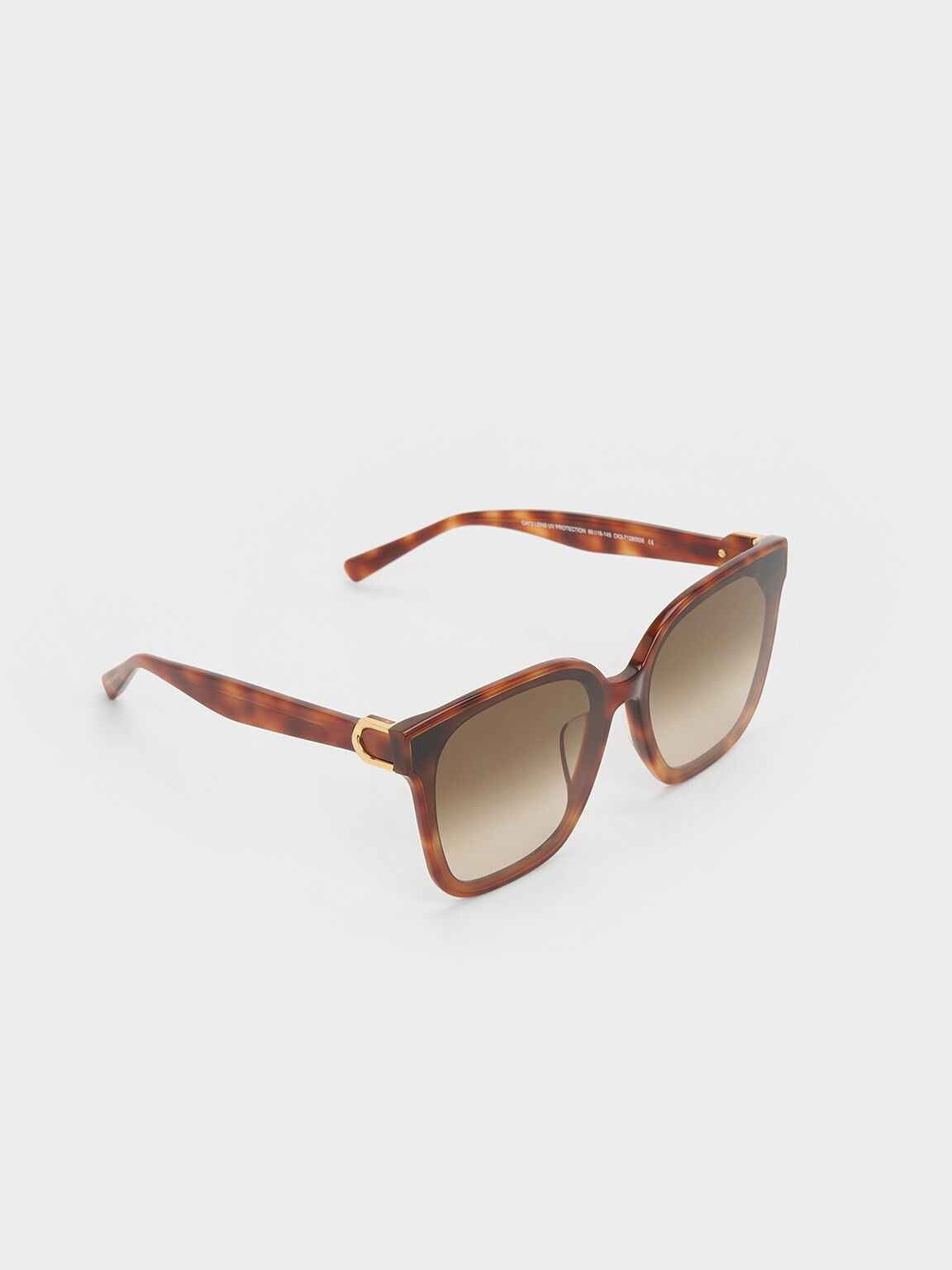 CHARLES & KEITH Trusted / Gabine Tortoiseshell Oversized Butterfly Sunglasses - T. Shell
