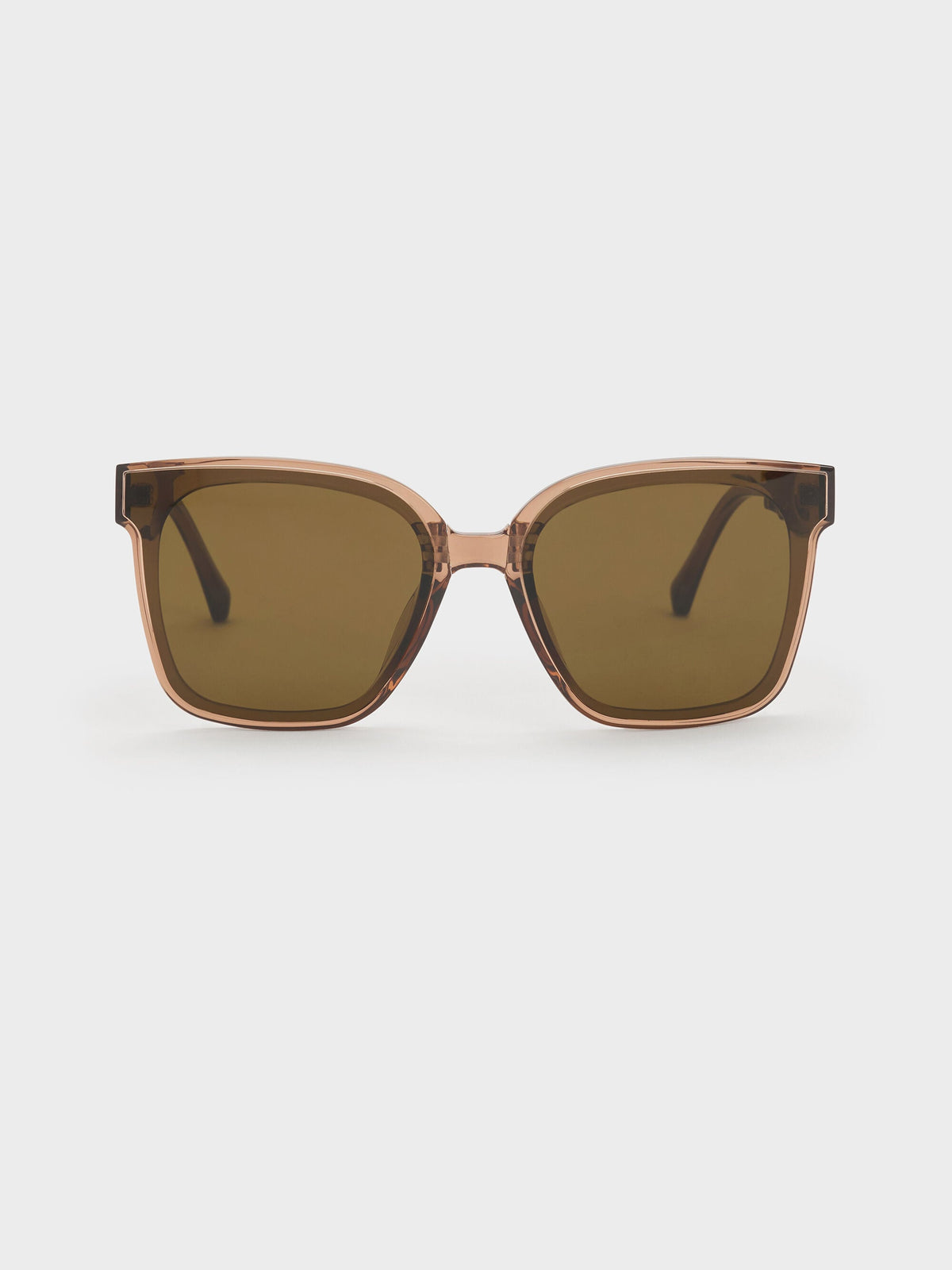 CHARLES & KEITH Essential / Brea Foldable Sunglasses - Chestnut Brown