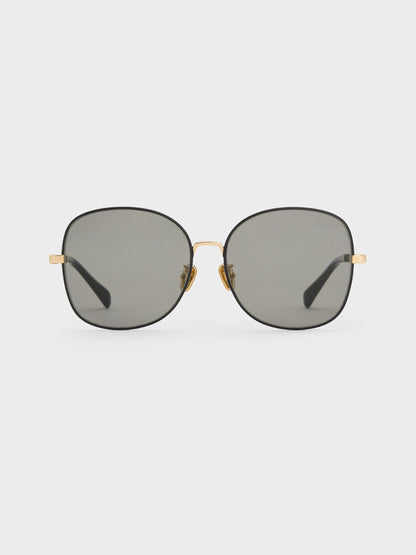 CHARLES & KEITH Essential / Ivette Butterfly Sunglasses - Black
