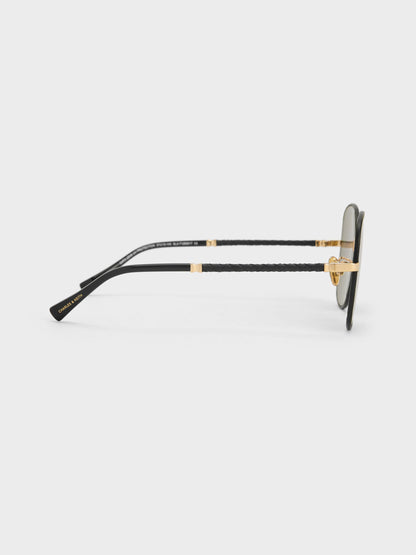 CHARLES & KEITH Essential / Ivette Butterfly Sunglasses - Black