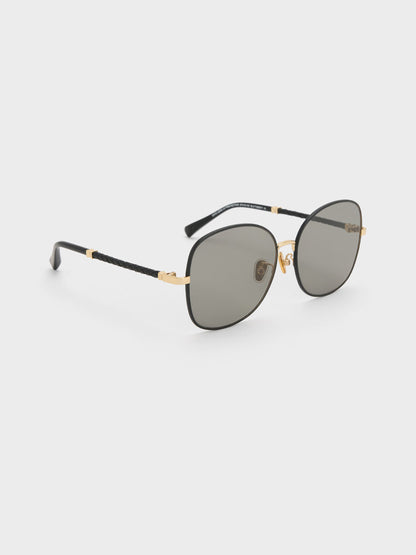 CHARLES & KEITH Essential / Ivette Butterfly Sunglasses - Black