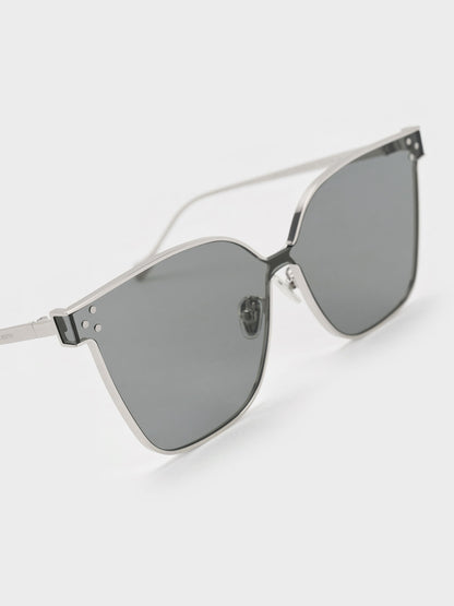 CHARLES & KEITH Premium / Ginny Butterfly Sunglasses - Silver