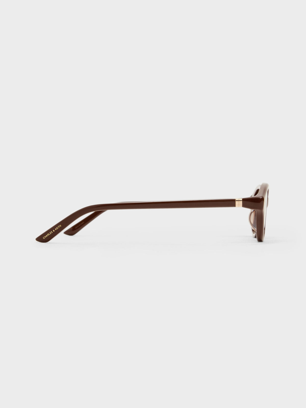 CHARLES & KEITH Great Value / Pecola Oval Sunglasses - Pecan Brown