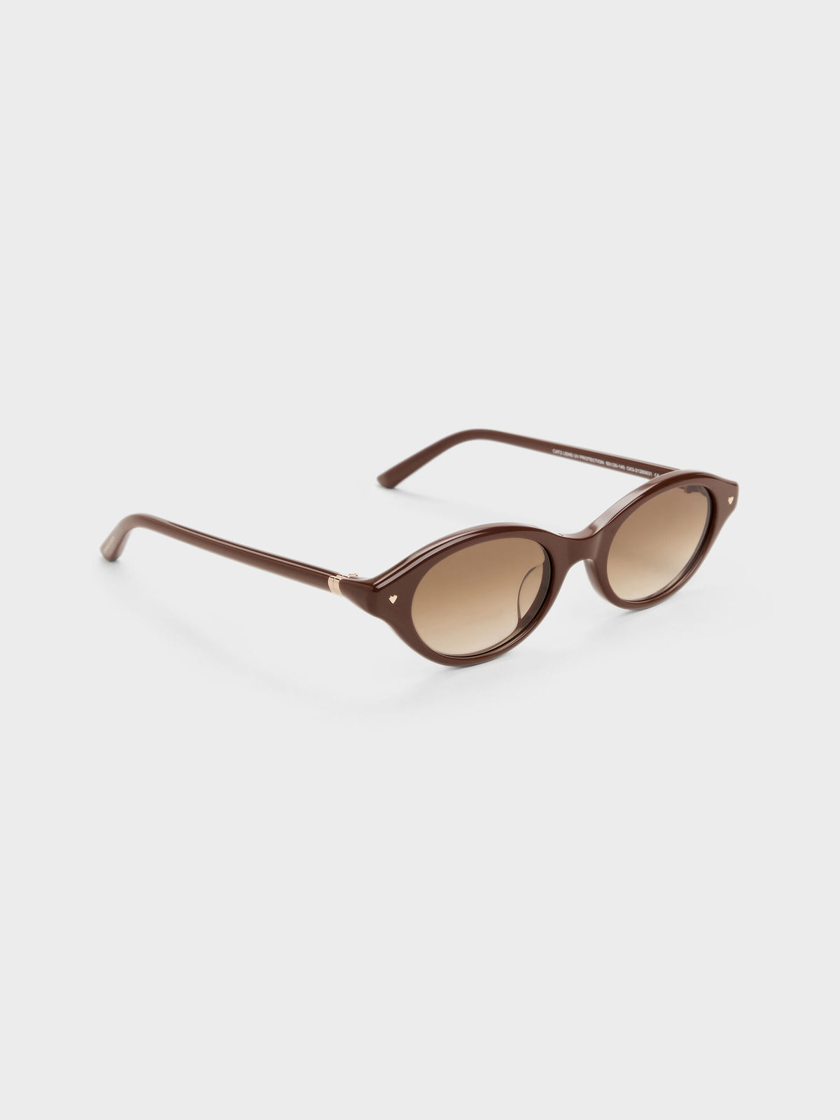 CHARLES & KEITH Great Value / Pecola Oval Sunglasses - Pecan Brown