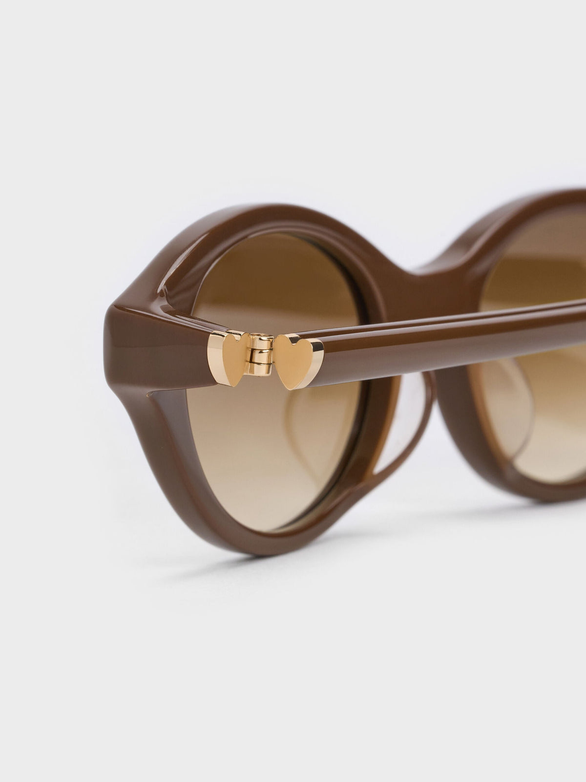 CHARLES & KEITH Great Value / Pecola Oval Sunglasses - Pecan Brown