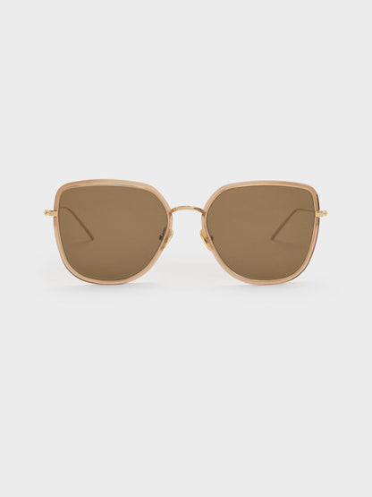 CHARLES & KEITH Premium / Lisbeth Butterfly Sunglasses - Chestnut Brown