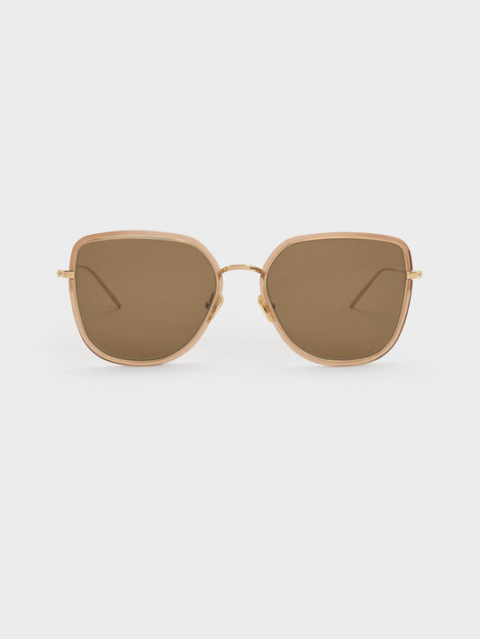 CHARLES & KEITH Premium / Lisbeth Butterfly Sunglasses - Chestnut Brown