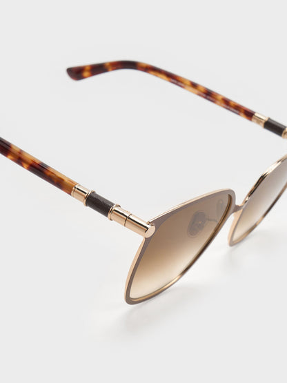 CHARLES & KEITH Signature / Ophelia Square Sunglasses - Brown