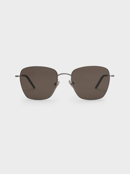 CHARLES & KEITH Exclusive / Miranda Square Sunglasses - Black