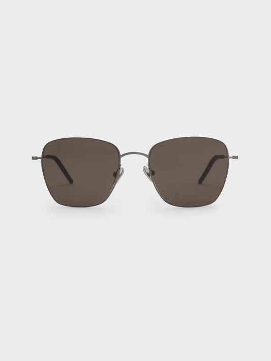CHARLES & KEITH Exclusive / Miranda Square Sunglasses - Black