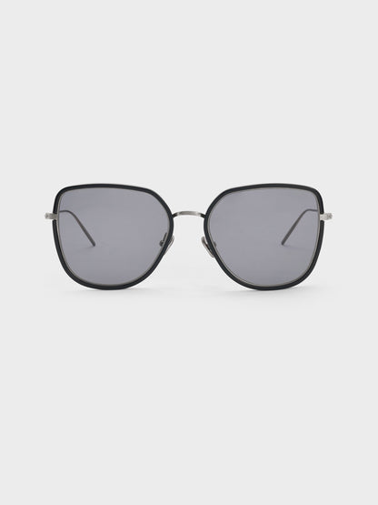 CHARLES & KEITH Classic / Lisbeth Butterfly Sunglasses - Noir
