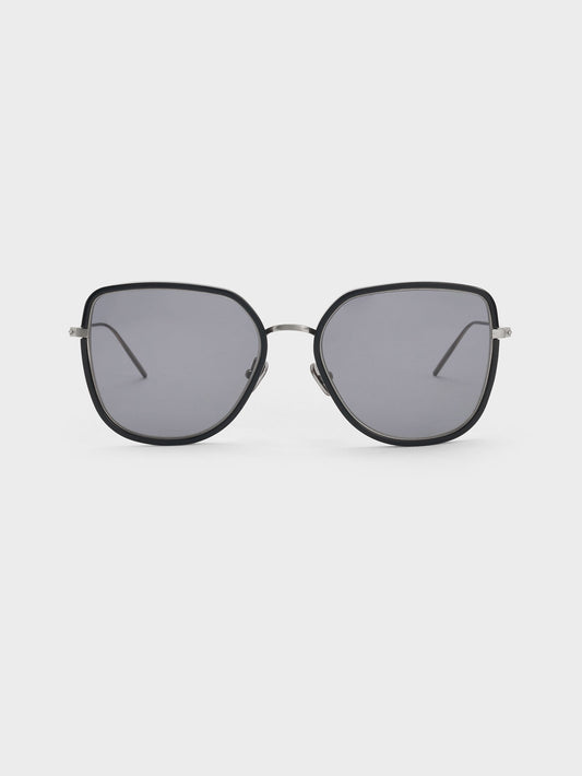 CHARLES & KEITH Classic / Lisbeth Butterfly Sunglasses - Noir