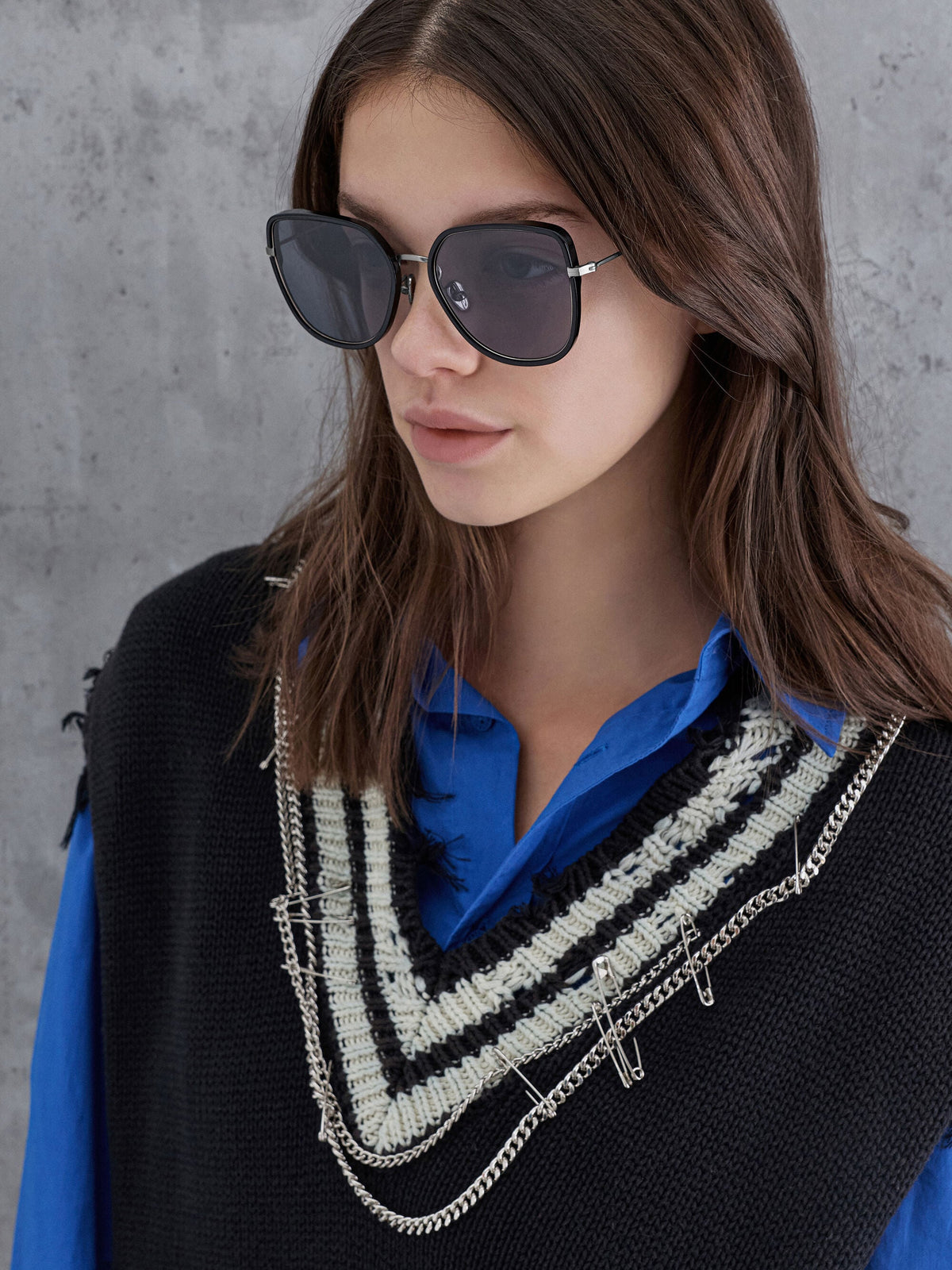 CHARLES & KEITH Classic / Lisbeth Butterfly Sunglasses - Noir