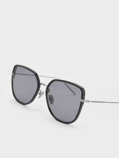 CHARLES & KEITH Classic / Lisbeth Butterfly Sunglasses - Noir