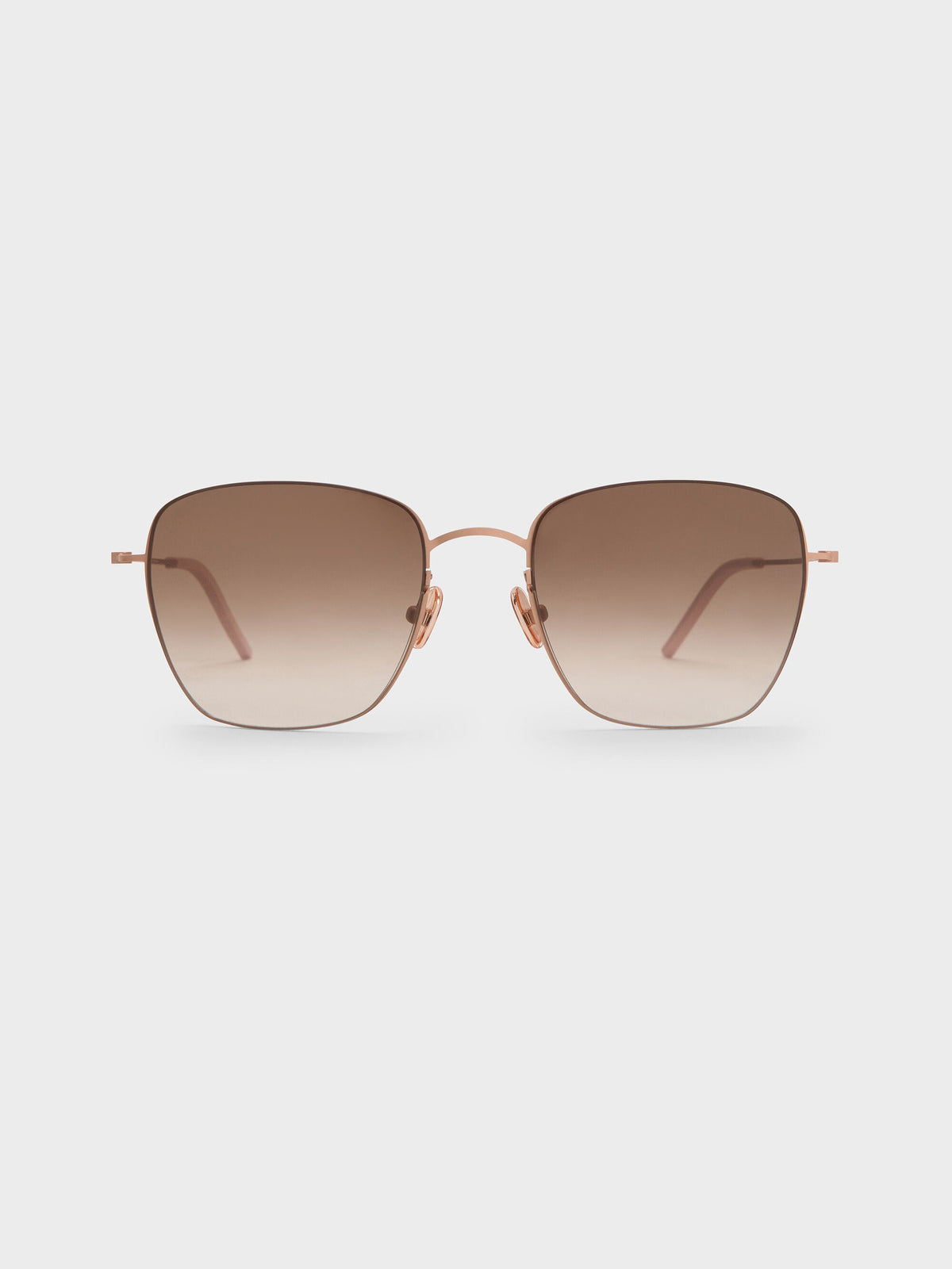 CHARLES & KEITH Discount / Miranda Square Sunglasses - Rose Gold