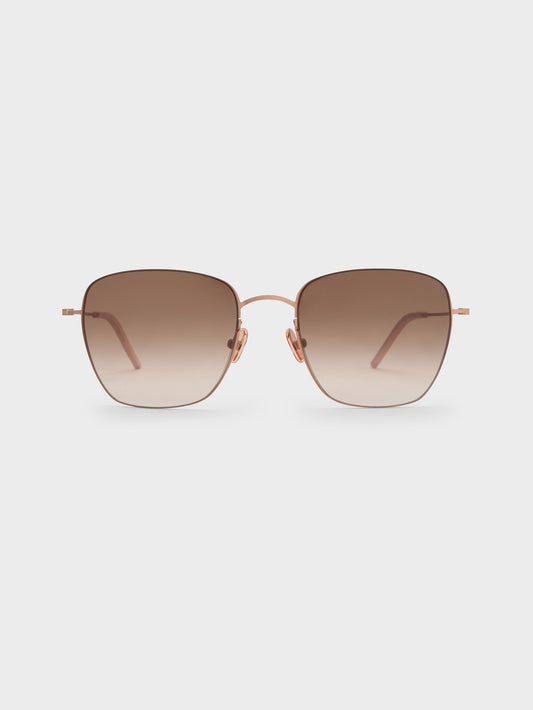 CHARLES & KEITH Discount / Miranda Square Sunglasses - Rose Gold