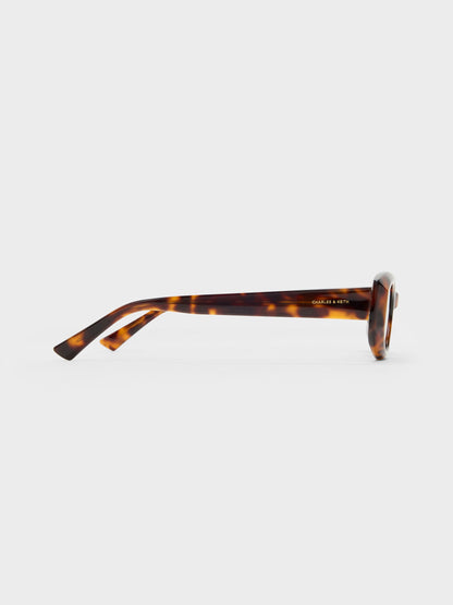 CHARLES & KEITH Sale / Aubrey Oval Sunglasses - T. Shell