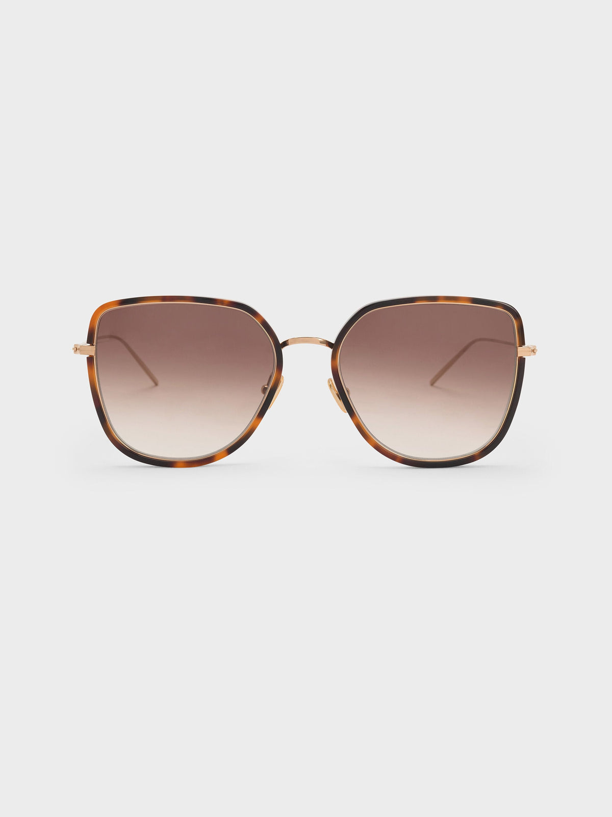 CHARLES & KEITH Customer Favorite / Lisbeth Tortoiseshell Butterfly Sunglasses - T. Shell