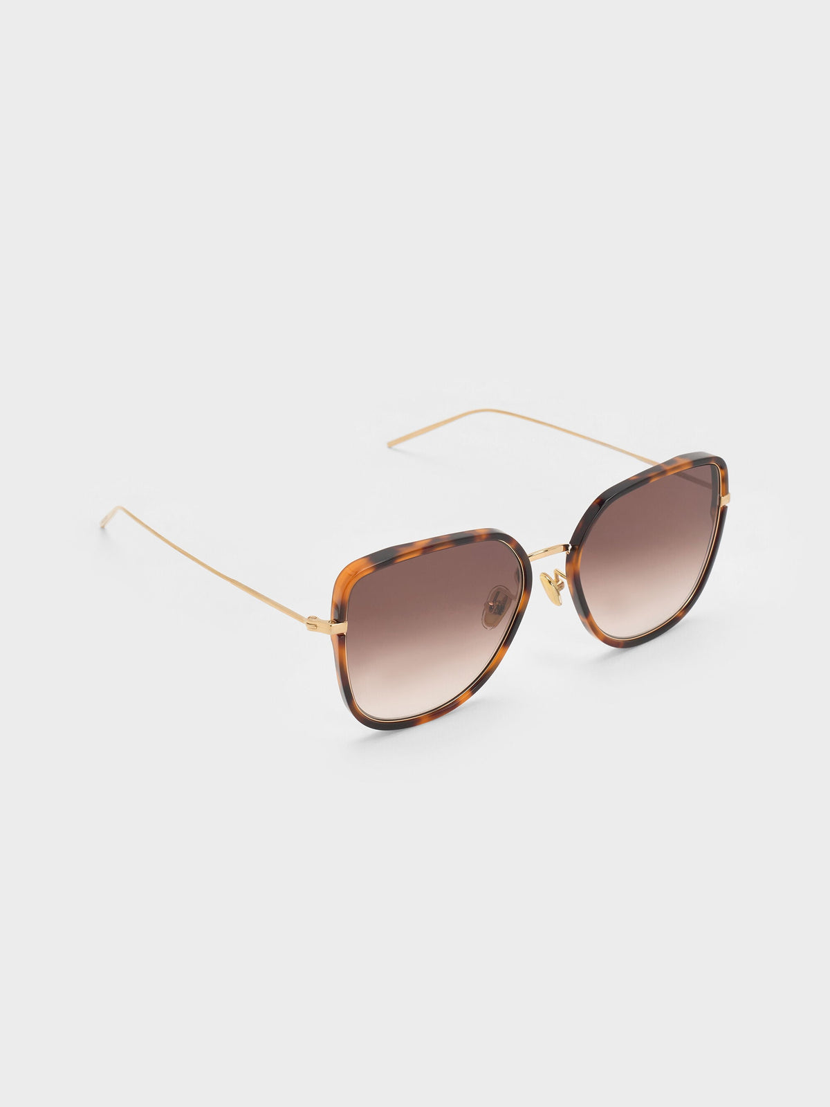 CHARLES & KEITH Customer Favorite / Lisbeth Tortoiseshell Butterfly Sunglasses - T. Shell