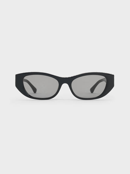 CHARLES & KEITH Great Value / Daenerys Cat-Eye Sunglasses - Noir