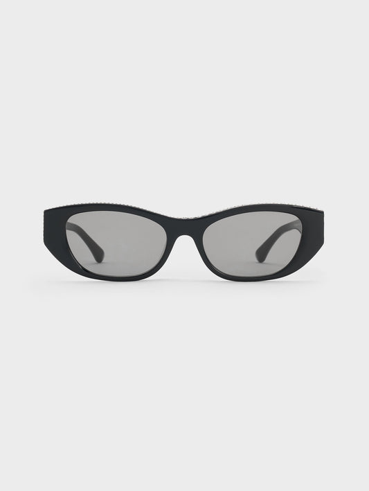 CHARLES & KEITH Great Value / Daenerys Cat-Eye Sunglasses - Noir
