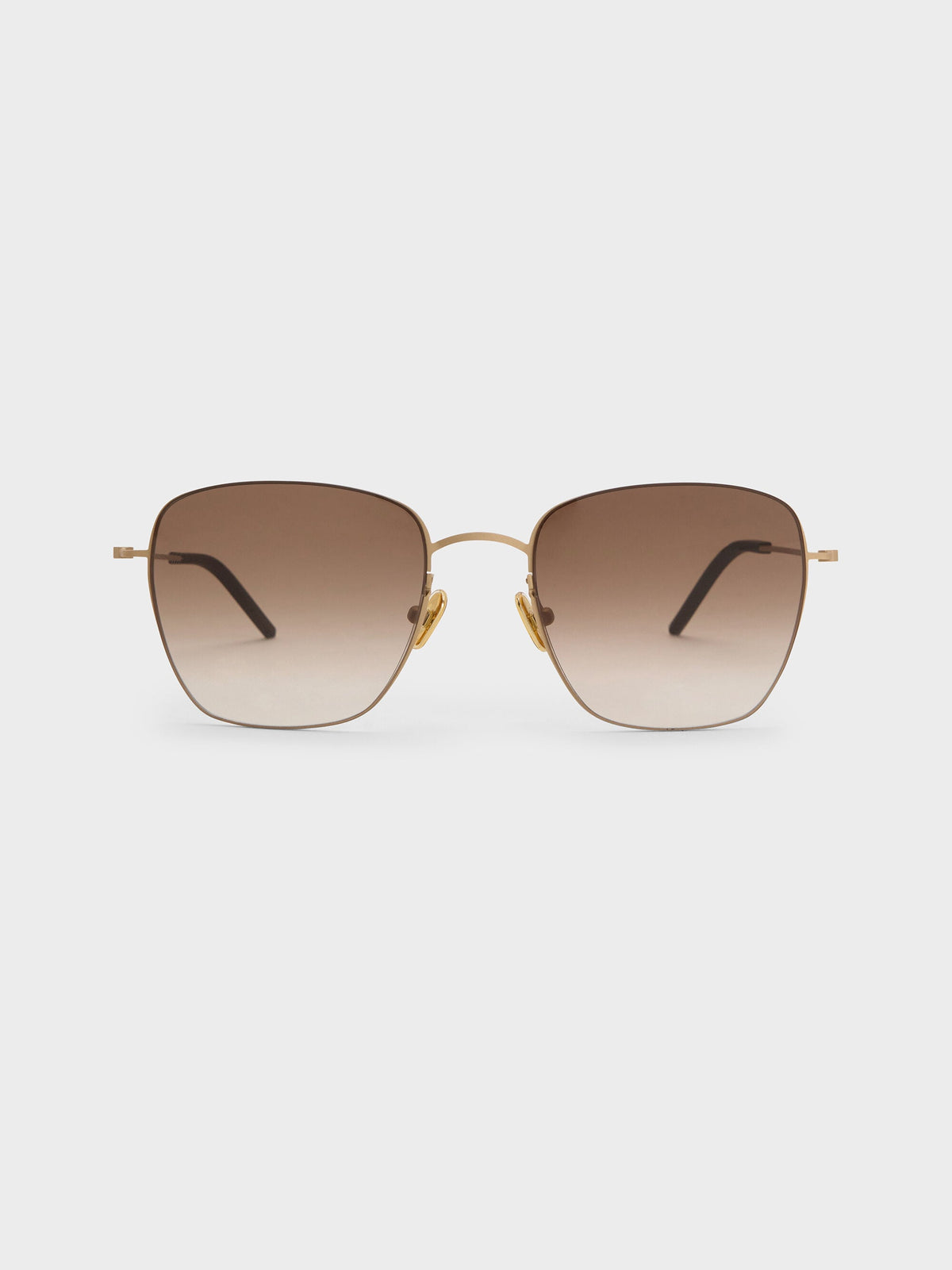 CHARLES & KEITH Recommended / Miranda Square Sunglasses - Light Gold