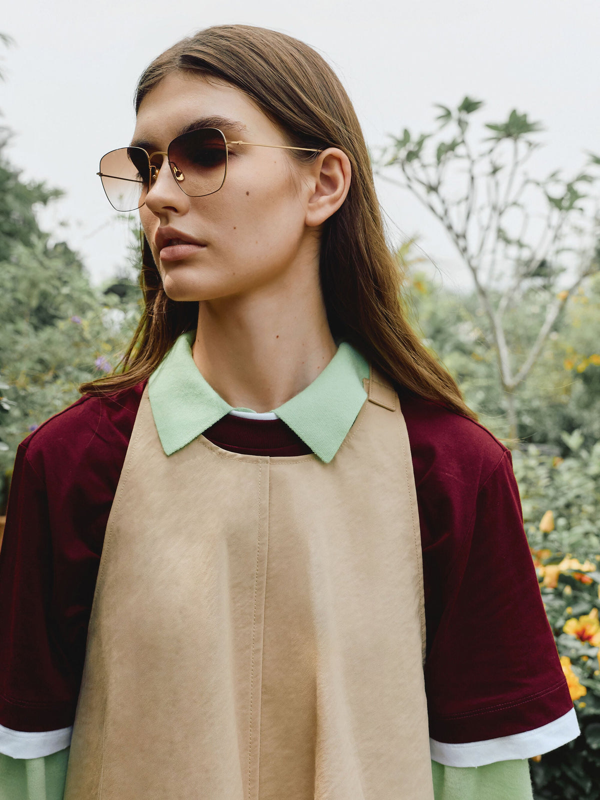 CHARLES & KEITH Recommended / Miranda Square Sunglasses - Light Gold