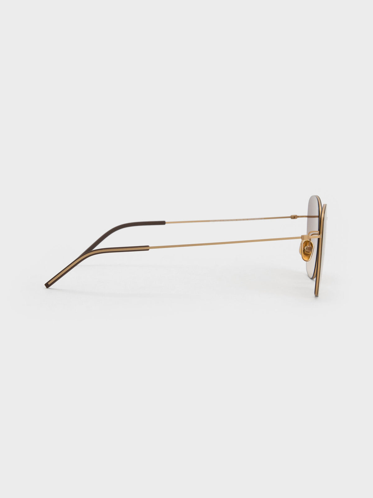 CHARLES & KEITH Recommended / Miranda Square Sunglasses - Light Gold
