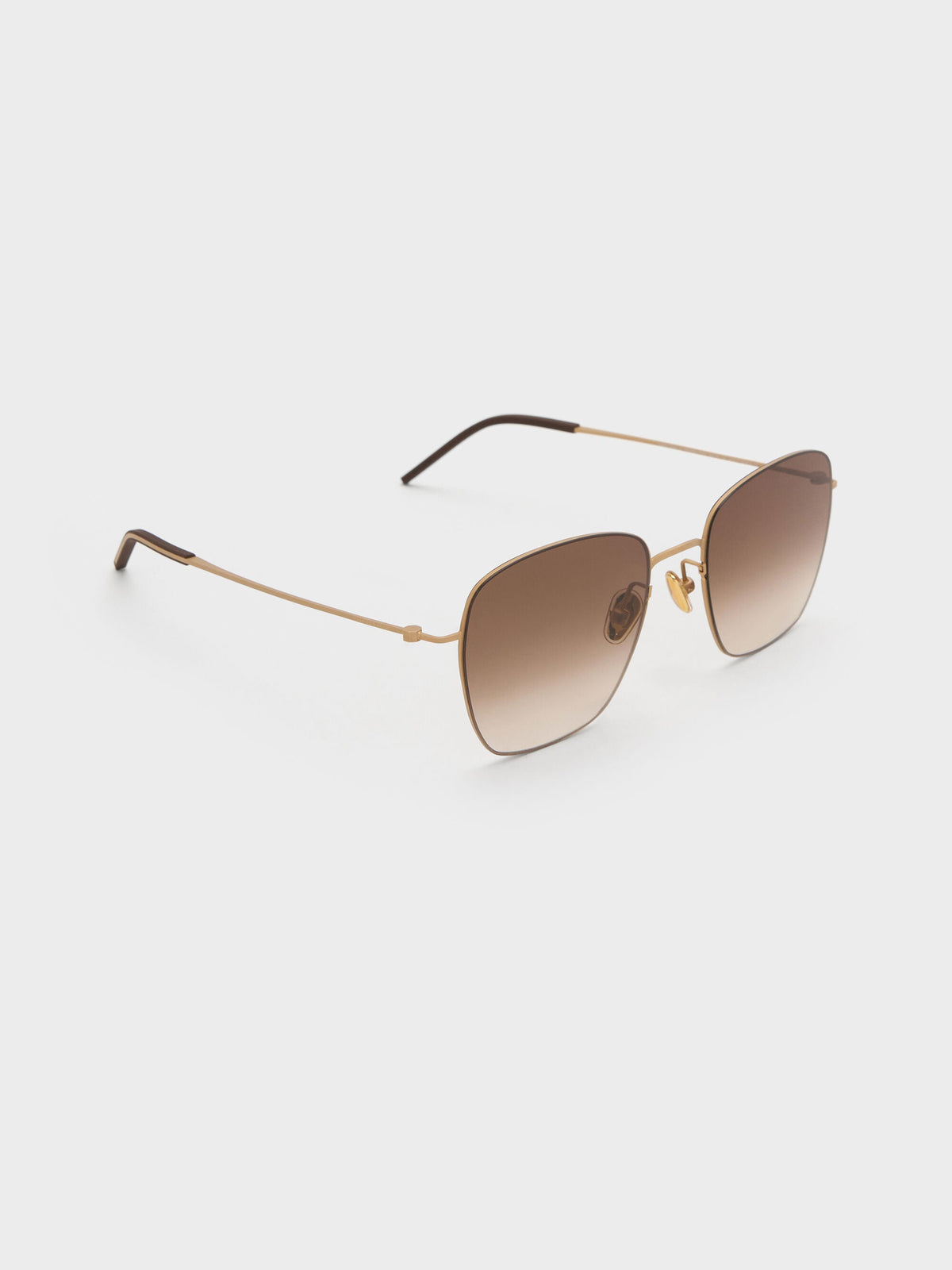 CHARLES & KEITH Recommended / Miranda Square Sunglasses - Light Gold
