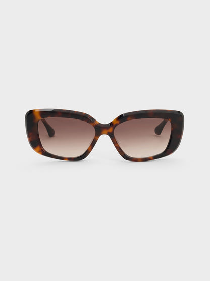 CHARLES & KEITH Latest / Alix Tortoiseshell Butterfly Sunglasses - T. Shell