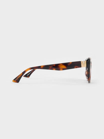 CHARLES & KEITH Latest / Alix Tortoiseshell Butterfly Sunglasses - T. Shell