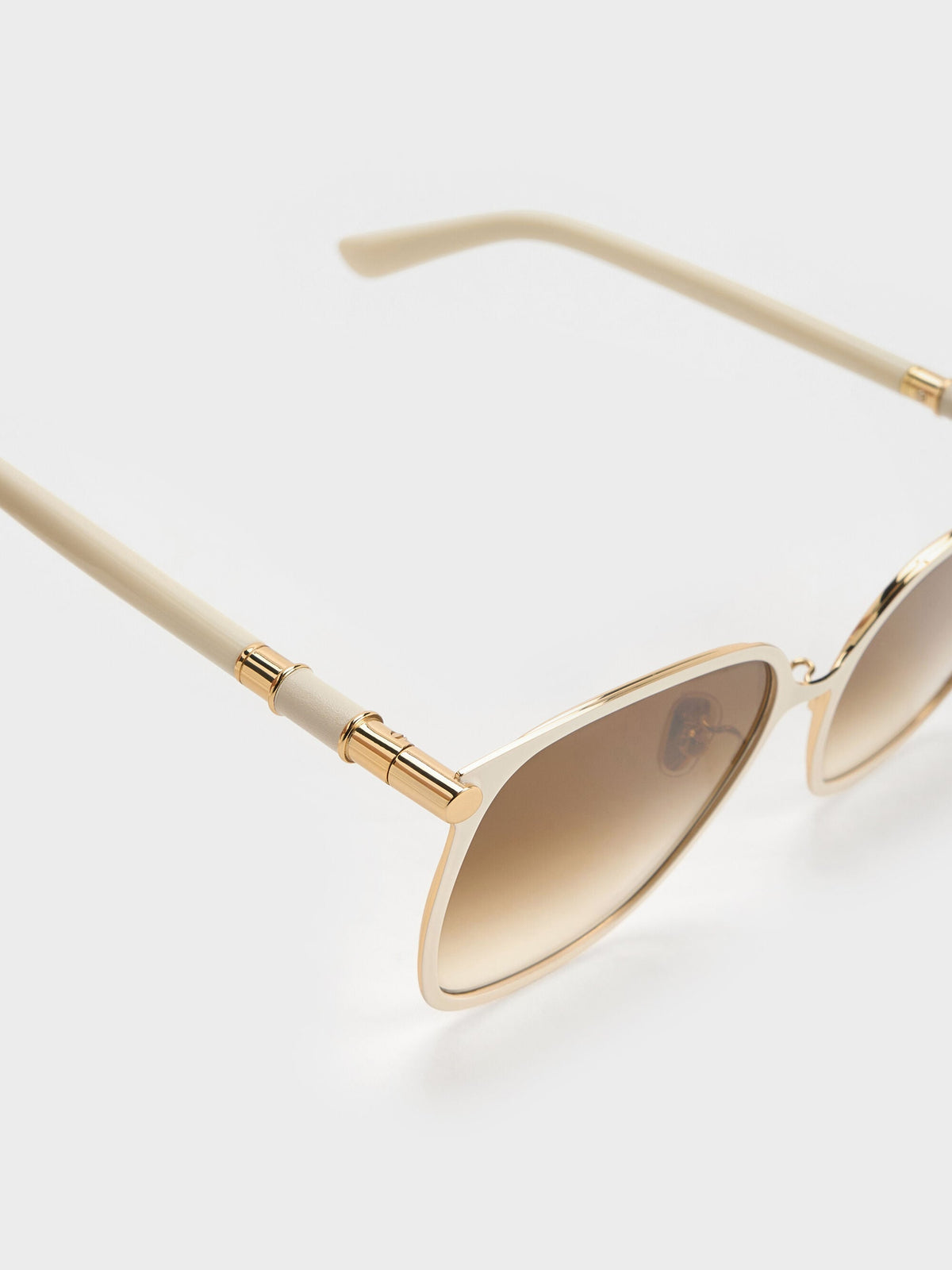 CHARLES & KEITH Discount / Ophelia Square Sunglasses - Cream