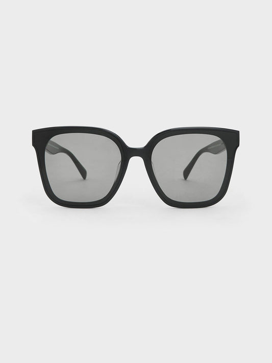 CHARLES & KEITH Quality / Gabine Oversized Butterfly Sunglasses - Black