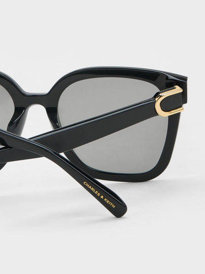 CHARLES & KEITH Quality / Gabine Oversized Butterfly Sunglasses - Black